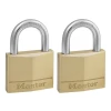 Masterlock Solid Brass 40mm Padlock 4 Pin - Keyed Alike x 2