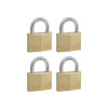 Masterlock Solid Brass 50mm Padlock 5 Pin - Keyed Alike x 4