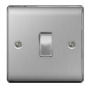 Nexus Metal Brushed Steel 1Gang 2 Way 10AX Switch