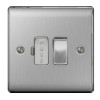 Nexus Metal Brushed Steel 13A Fused Connection Unit Switched