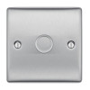 Nexus Metal Brushed Steel 1 Gang 1 Way Dimmer Switch