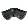 75mm Half Round 90Deg Angle Black