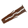 Rawlplug Brown Uno Plugs 7mm x 30mm Pack of 1000