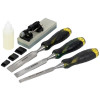 Roughneck Professional Bevel Edge Chisel 3 Piece Set & Sharpening Kit 13mm, 19mm & 25mm