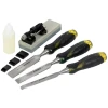 Roughneck Professional Bevel Edge Chisel 3 Piece Set & Sharpening Kit 13mm, 19mm & 25mm