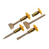 Roughneck Bolster & Chisel Set with Non-Slip Guards, 4 Piece