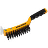 Roughneck Carbon Steel Wire Brush Soft Grip with Scraper 300mm (12in)
