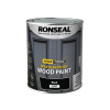 Ronseal 10 Year Weatherproof Wood Paint Black Gloss 750ml