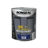 Ronseal 10 Year Weatherproof Wood Paint Royal Blue Satin 750ml