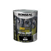 Ronseal Direct to Metal Paint Black Satin 750ml