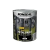 Ronseal Direct to Metal Paint Black Satin 750ml