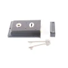 Fluted Rim Lock 150mm x 100mm Black