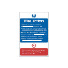Scan Fire Action Procedure - PVC Sign 200 x 300mm