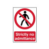 Scan Strictly No Admittance - PVC 200 x 300mm