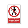 Scan No Unauthorised Persons Beyond This Point - PVC Sign 200 x 300mm