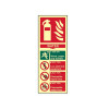 Scan Fire Extinguisher Composite Water - Photoluminescent 75 x 200mm
