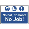Scan No Hat, No Boots, No Job - PVC 600 x 400mm