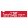 Scan Warning Concealed CCTV Cameras Operate On These Premises - PVC 200 x 50mm
