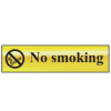 Scan No Smoking - Polished Brass Effect 200 x 50mm
