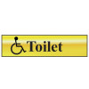 Scan Disabled Toilet - Polished Brass Effect (200 x 50mm)
