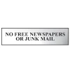 Scan No Free Newspapers Or Junk Mail - Chrome 200 x 50mm