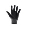Scan Black Heavy-Duty Nitrile Disposable Gloves Medium Size 7 (Box of 100)