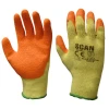 Knit Shell Latex Palm Gloves Orange Pack Of 12