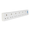 SMJ Extension Lead 240 Volt 6 Way 13A Surge Protection 2 Metre