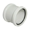 DOUBLE SOCKET PIPE CONNECTOR White