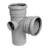 92 1/2&Acirc;&ordm; DOUBLE SOCKET BRANCH WITH BOSSES Grey