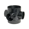 DOUBLE SOLVENT WELD SHORT BOSS PIPE Black
