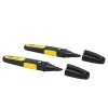 Stanley Black Chisel Tip Markers (2)