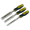 Stanley FatMax Bevel Edge Chisel with Thru Tang 3 Piece Set 12, 18 & 25mm