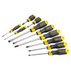 Stanley Cushion Grip Screwdriver Set Flared / Phillips 10 Piece