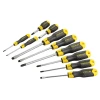 Stanley Cushion Grip Screwdriver Set Flared / Phillips 10 Piece