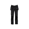 Stanley Dixon Slim Fit Trousers Black Camouflage Waist 32in Leg R
