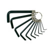 Teng Tools Hexagon Key Set of 10 on Ring Imperial (1/16-3/8in)