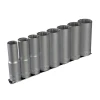 Teng Tools M1207 Socket Clip Rail Set of 8 Metric 1/2in Drive
