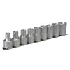Teng Tools M1210 Socket Clip Rail Set of 9 External Torx 1/2in Drive