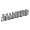 Teng Tools M1210 Socket Clip Rail Set of 9 External Torx 1/2in Drive