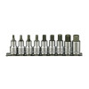 Teng Tools M1212 Socket Clip Rail Hex Set of 9 Metric 1/2in Drive