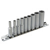Teng Tools M1407 Deep Socket Clip Rail Set of 10 Metric 1/4in Drive
