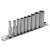 Teng Tools M1407 Deep Socket Clip Rail Set of 10 Metric 1/4in Drive