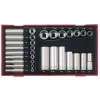 Teng Tools TTAF32 32 Piece Reg/ Deep Socket Set 1/4-3/8in Drive
