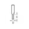Trend 3/2 x 1/2 TCT Two Flute Cutter 6.0mm x 16mm