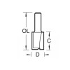 Trend 3/4 x 1/2 TCT Two Flute Cutter 8.0mm x 19mm