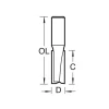 Trend 3/75 x 1/2 TCT Two Flute Lockjig Cutter 12.0 x 63mm