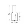 Trend 4/6 x 1/4 TCT Two Flute Cutter 20.0mm x 25mm