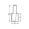 Trend 4/6 x 1/4 TCT Two Flute Cutter 20.0mm x 25mm