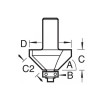 Trend 46/37 x 1/4 TCT Bearing Guided Chamfer 45° 31.8 x 12mm